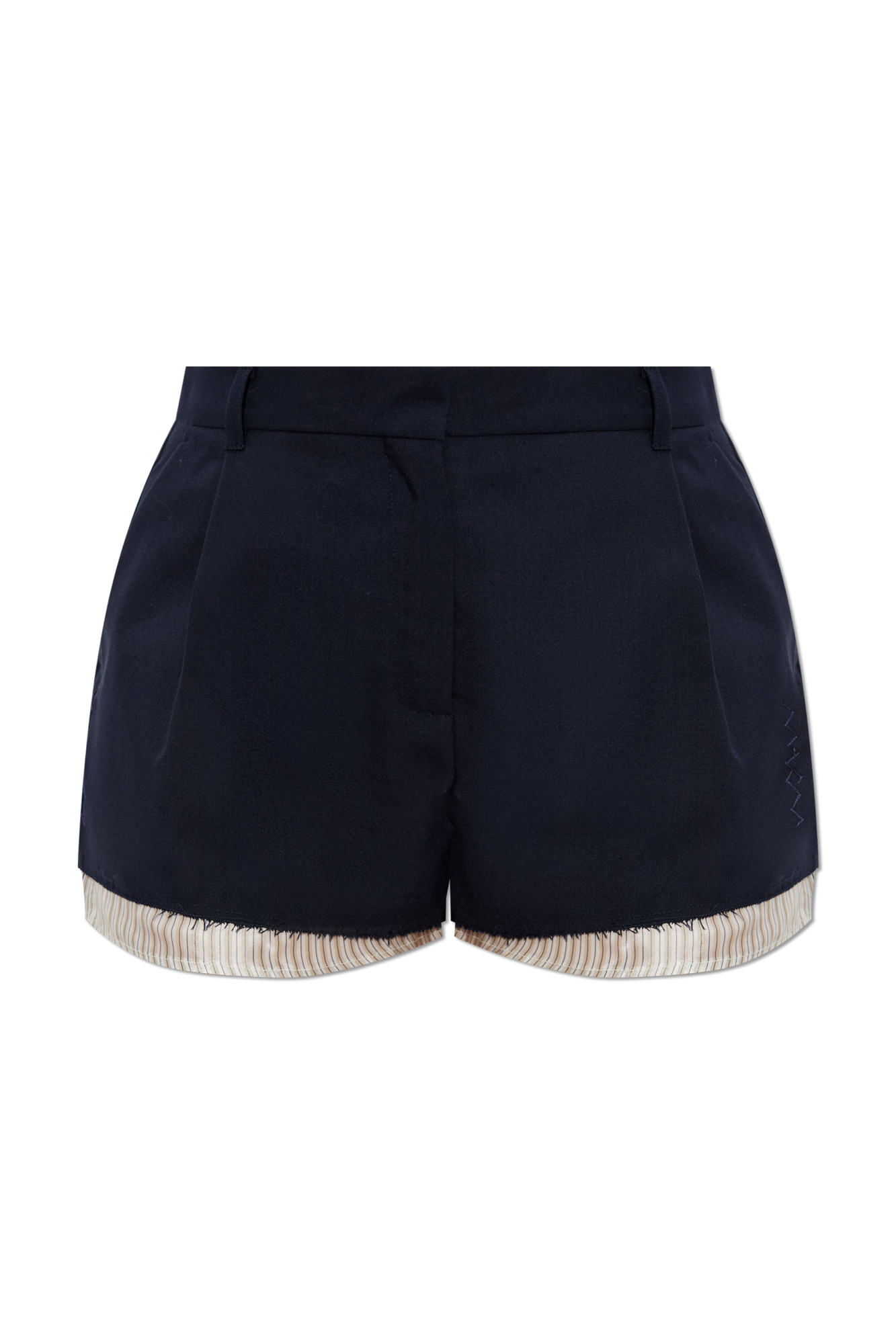 Navy blue Raw-hem shorts Marni - Vitkac AS